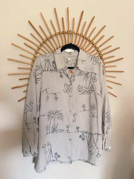 Vintage Desert Linen Top - Picture 5 of 6